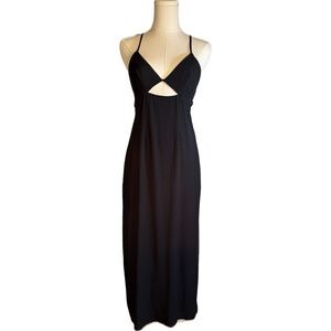 FUTURE COLLECTIVE Alani Noelle Elegant Black Maxi Dress Sz 2 Xsmall
